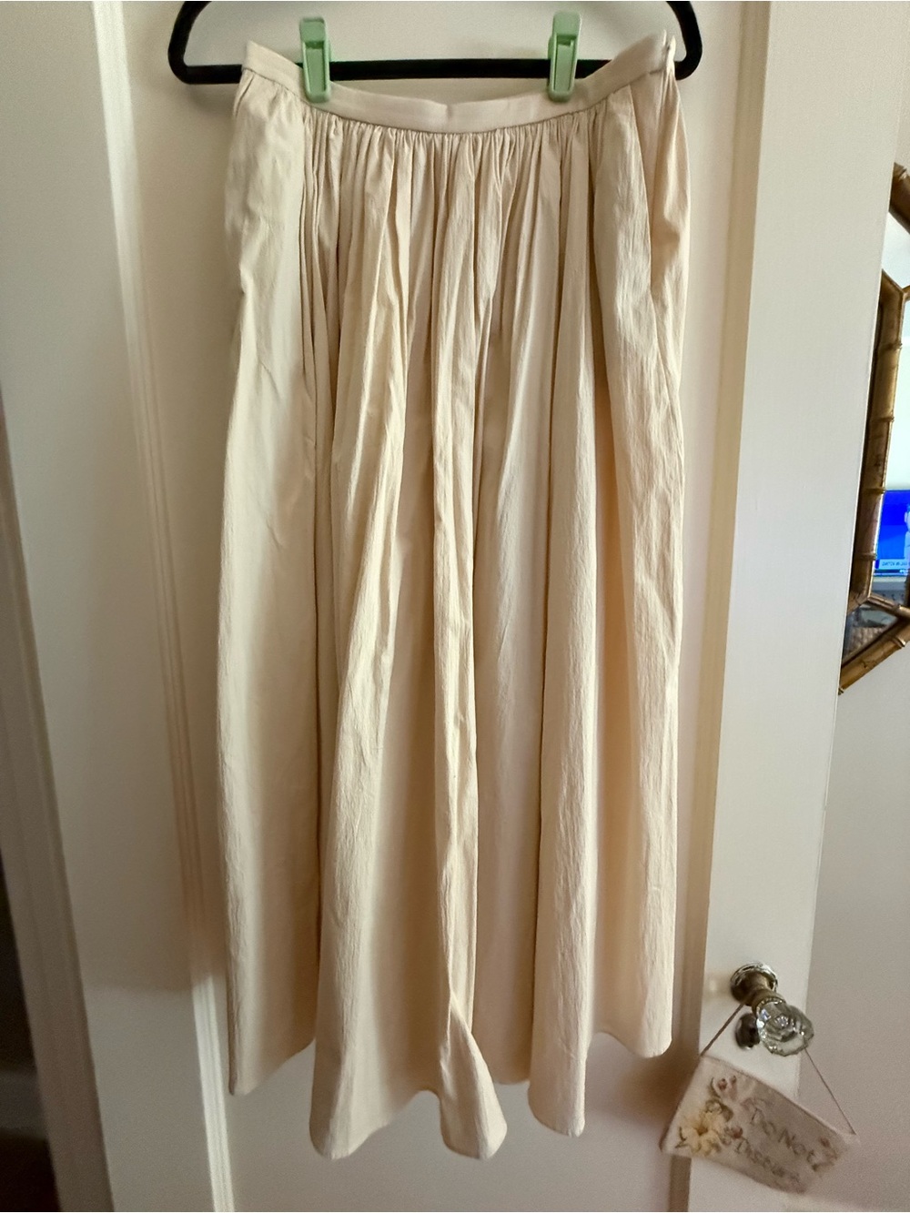 Zara Cream/Buff Maxi Skirt - Classic Flowing Women's Skirt - Picture 2 of 3